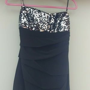 Womens size m black sequin dress